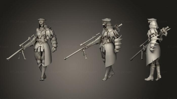 Military figurines (Huntress, STKW_1235) 3D models for cnc